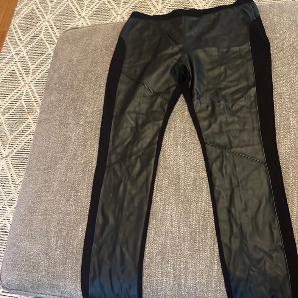 Faux leather pants